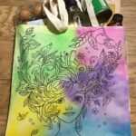 Colorful Artistic Jute Tote Bag